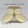 Women Sun Visors Foldable Straw Hats Beige Summer Beach Packable