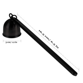 NEOYARDE Candle Snuffer, Stainless Steel Wick Flame Extinguisher Elegant Candle Accessory for Candle Lovers - Ivory Black