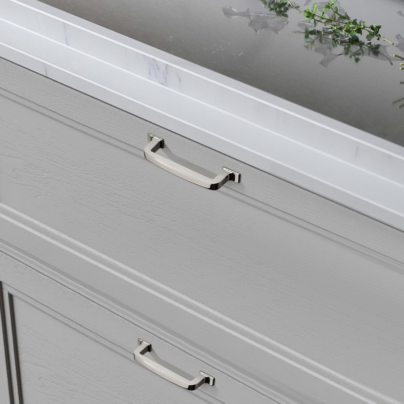 kHTumeWare 10 Pack 5 Inch Cabinet Handles - Polished Nickel