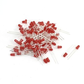 uxcell Round Head Red LED, 100 Piece, 3 mm Diameter 24mm Length