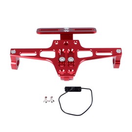 Soporte de Placa de Matrícula Marco de Matrícula Ajustable para Motocicleta con Kit Eliminador de Guardabarros de Aleación de Aluminio Ligero para Modificación de Motocicleta