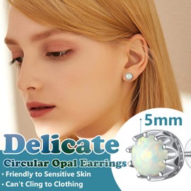 Dainty Stud Earrings for Women Sterling Silver Opad Ear Studs Charms