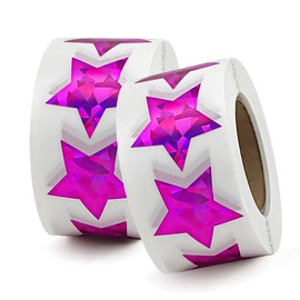 3000 PCS Star Stickers, 1 inch Self Stickers Sparkly Star Stickers Reward Behavior Chart Labels for Kids Students Teachers Supplies (Rose)