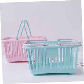 TOYANDONA 4 Piezas Cesta De Recogida Pequeños Contenedores De Plástico Cesta De La Compra Minicestas De Plastico Cesta Pequeña Con Asa Plegable Páginas Comestibles Caja De Almacenaje Niño