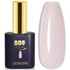 Sheer Nude Ligth Pink Glitter Gel Nail Polish，15ml Jelly Soft