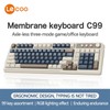Lecoo C99 Keyboard, Wired/2.4G Wireless/BT Tri-mode Keyboard, Rechargeable Ergonomic Keyboard