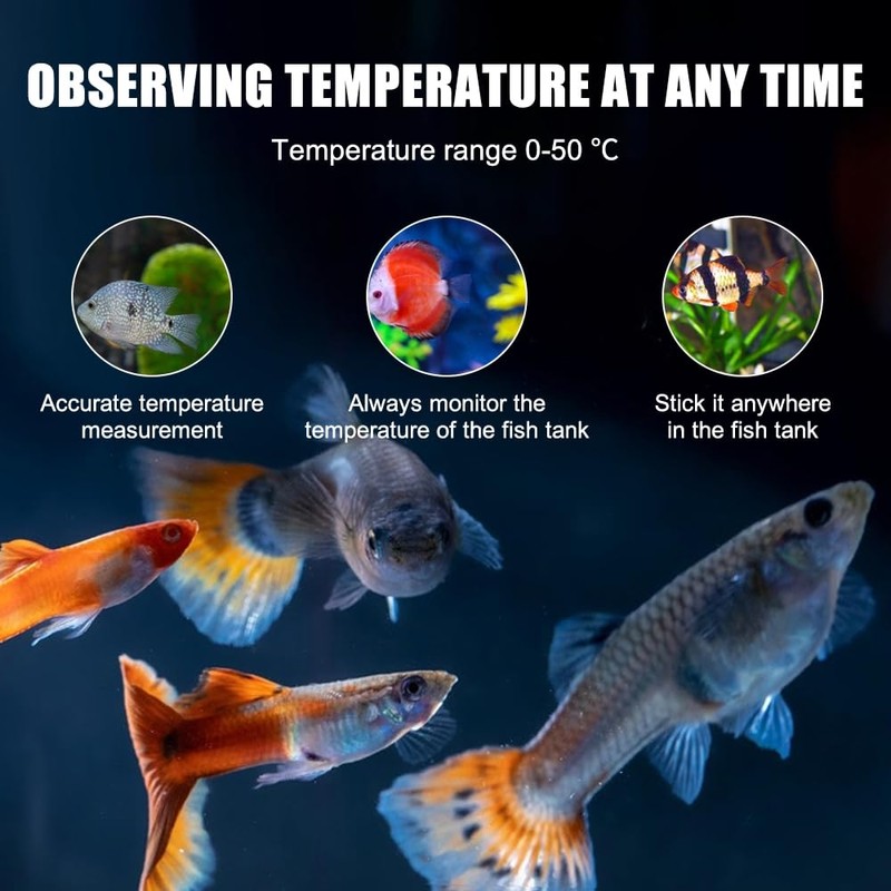 Aquarium Thermometer, High Precision Digital Aquarium Thermometer with Touchscreen and
