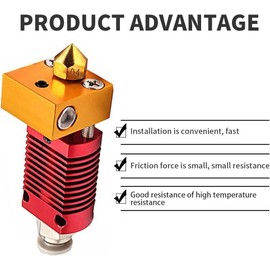 iMetrx 3D Printer Extruder Hotend Compatible for Ender Extruder Head 24V V5 with 5PCS MK8 Brass 0.4mm V6 Nozzles