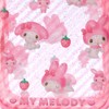 Sanrio 297801 Clear Pouch, Plump 3D, My Melody, My Melody,