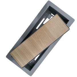 Floor Register 4x10 Tiles Vent Covers Vents registers 4 X 10 Tile Insert Cover Steel 10x4 Drop in with Custom Made Tiles Inserts Tray Low Profile Hardwood Floors grates Grille Marble Flooring (Gray)