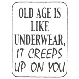 Ramsons Plastic Parking Sign Old Age Is Like Underwear Creeps Up Funny Home Garage Decor