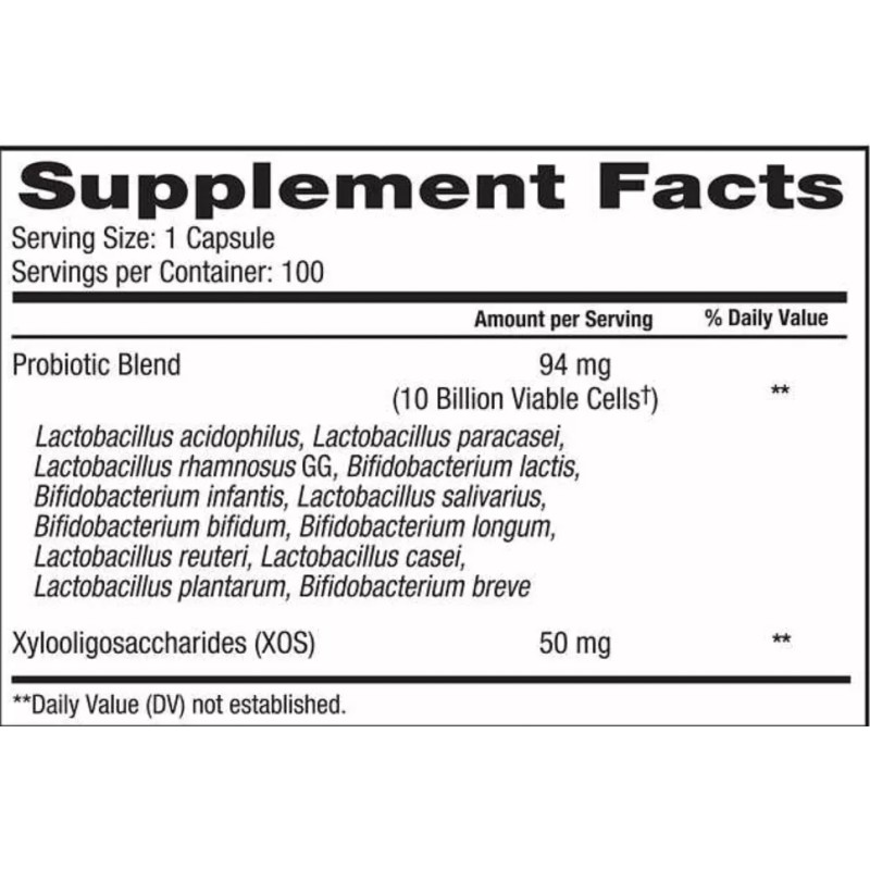 trunature Advanced Digestive Probiotic with 12 Strains, 100 Capsules