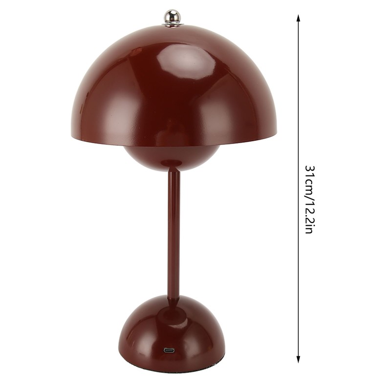 Mushroom Table Lamp 1800mAh LED 3 Lighting Modes USB Type