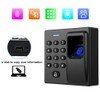 Access Control System Keypad Fingerprint Card Reader Password Black DC12V