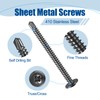 ANCHOREASE #8×2″ Sheet Metal Screws 100Pcs, 410 Stainless Steel Self