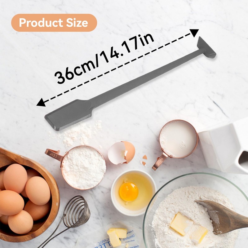 Silicone Jar Spatula, 36cm Long Handle Food Scraper for Jars,