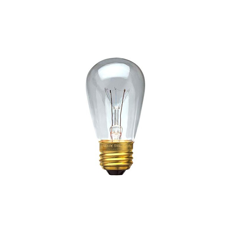 Sival - 11S14 Sign Light Bulb (S14), 11 Watts, Clear,