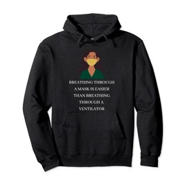 Funny Graphic Covid Mask, Face mask and Corona Ventilator Pullover Hoodie
