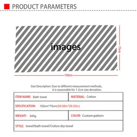 Showudesigns Cotton Bath Towels for Kids Baby Cute Panda Design Absorbent Towel for Bath Beach Pool Sports Yoga Large Size 140 x 74 cm