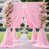 20ft x 10ft Wrinkle Free Pink Backdrop Curtains for Parties,