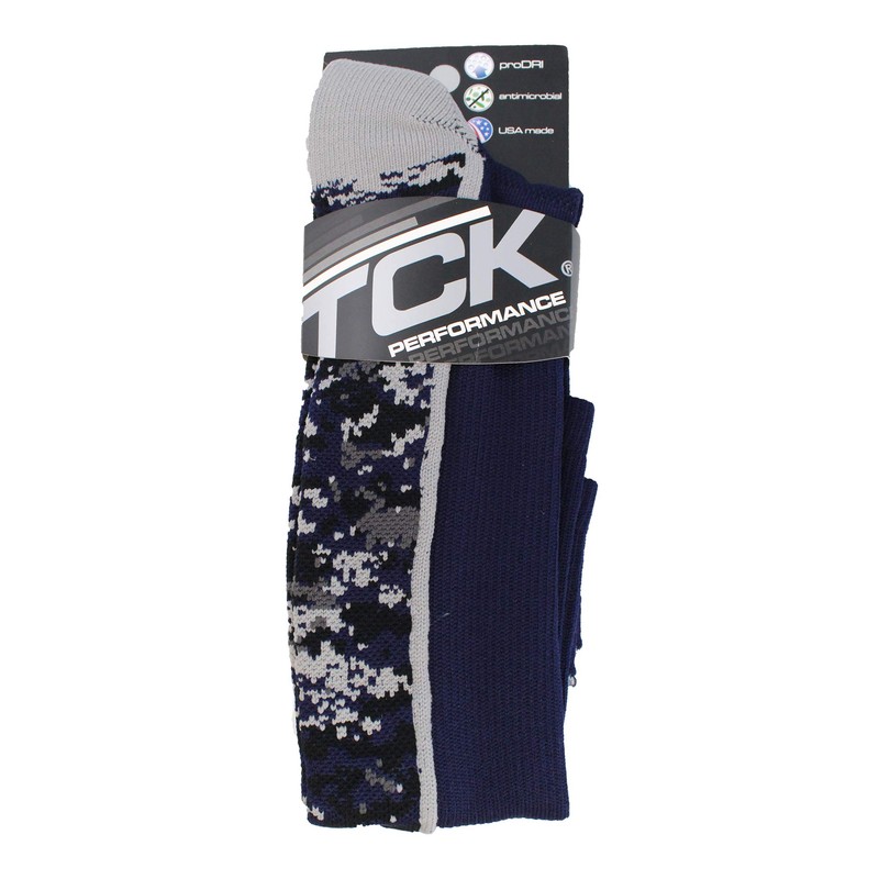 TCK Digital Camo OTC Socks (Navy, Small)