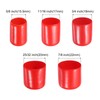 MECCANIXITY 50pcs Round End Protective Caps Rubber Cover 5/8" 11/16"