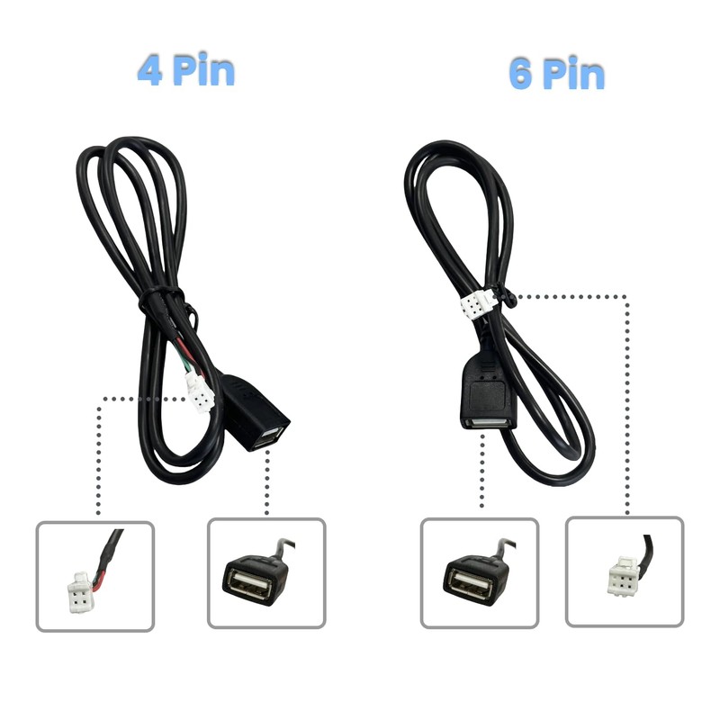 4 Pin & 6 Pin Cable Adapter for Android Car
