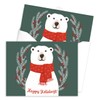 Canopy Street Smiling Polar Bear Holiday Card Pack / 25