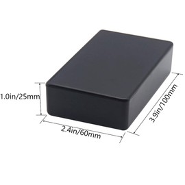 GTIWUNG ABS Plastic Electrical Project Box Enclosure Case Junction Box Junction Box ABS Waterproof Box Pack of 6 Black 100x60x25mm