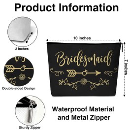 Bride Gift Makeup Bag for Women, Wedding Gifts Cosmetic Bag Organizer with Zipper, Bride Bridesmaid Proposal Gifts Makeup Pouch for Best Friend - B28