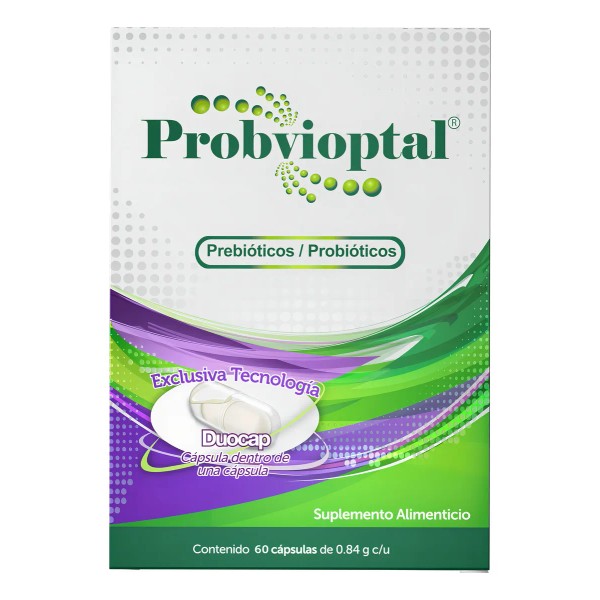 Probvioptal Probióticos Y Prebióticos 60 Cápsulas Sabor Sin Sabor