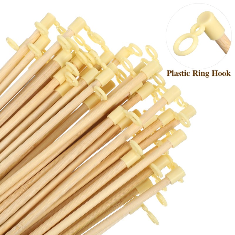 Tofficu 100pcs Paper Lantern Bamboo Pole, 28cm Lantern Stick Handle