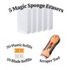 Magic Sponges Cleaning Eraser Kit, 5 Pack Sponge Foam Pads,