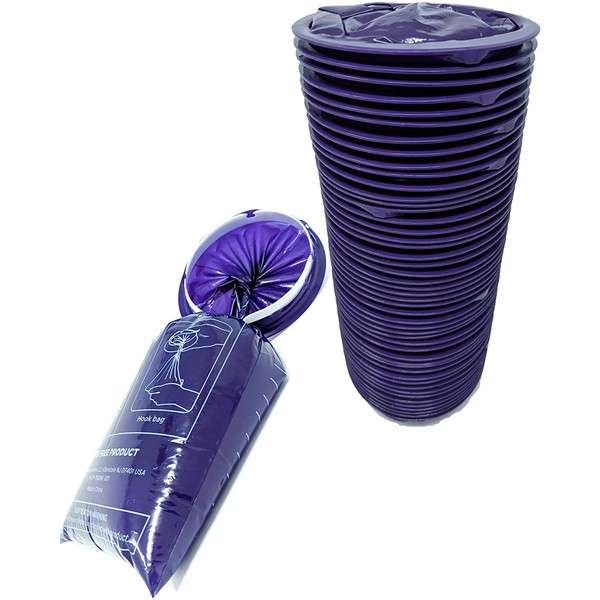 iSick Disposable Vomit Bags 1000ml, 48pk, Dark Purple, Premium Quality Medical Grade, Morning Sickness, Kids, Taxis Drivers, Car Motion Sickness, Portable, No Mess