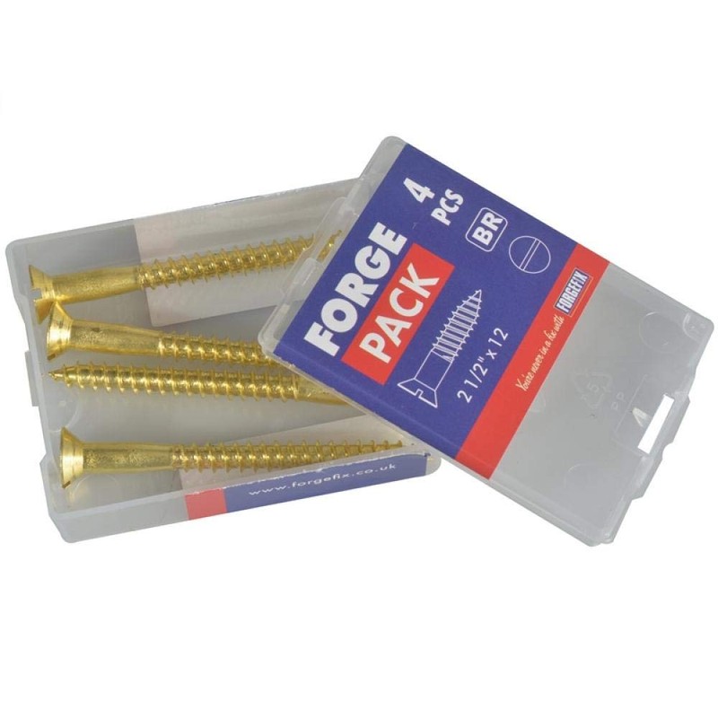 ForgePack Wood Screws - Solid Brass | 2 1/2" x