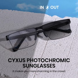 Cyxus Photochromic Glasses for Men Women UV Protection with Blue Light Blocking 1176i