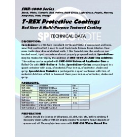 Speedokote T-Rex Low Gloss Black Truck Bed Liner, SMR-1000FB-K1 Truck Bedliner, one quart