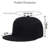 Boolavard Classic Snapback Hat Hip Hop Style Flat Peak Plain