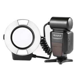 Mcoplus 14EXT-C 5500K Macro TTL Ring Flash Lite with LED AF Assist Lamp for Canon E-TTL Cameras/760D 750D 550D 650D 450D 700D 600D 60D 70D 50D 40D 7D 6D 5D Mark II III