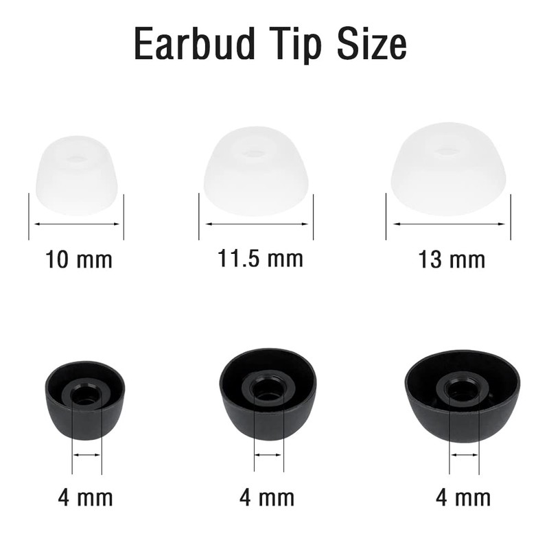 Replacement Soft Silicone Earbuds Tips Compatible with Jabra Elite 65t