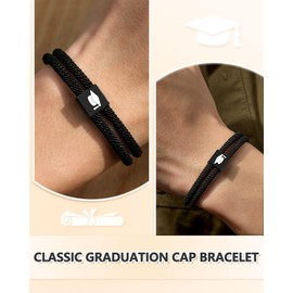 UNGENT THEM Class of 2024 Graduation Gifts for Him Male College Middle High School Seniors 5th 8th Grade Graduation Bracelet Graduate Grad Congratulations Gift for Boys Son Men