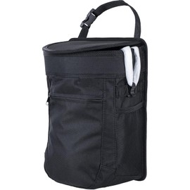 Spill-Proof Car Trash Can (2.5 Gallon) - Easy to Clean Hanging Garbage Bin - Leak-Proof Lid,Removable Liner, Waterproof - Keeps Truck, SUV, Car, Minivan Clean & Odor Free (Black) (1000, Black)