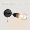 Rustic Wall Sconce Retro Pull Chain E26 Adjustable Up Down