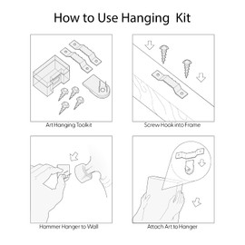 SIGNWIN Framed Canvas Print Wall Art High Contrast White Storm Clouds Dark Sky Nature Wilderness Photography Modern Art Rustic Landscape for Living Room, Bedroom, Office - 24"x36" Natural