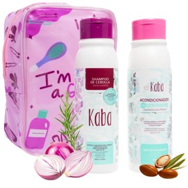 Kaba Shampoo de Cebolla Anticaída y Acondicionador de Ceramidas Promueve el Crecimiento y la Recuperación del Cabello con componentes naturales