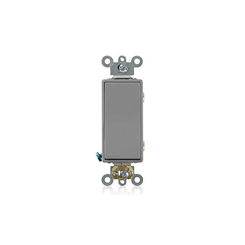 Leviton 5622-2GY 20 Amp, 120/277 Volt Decora Plus Rocker Double-Pole