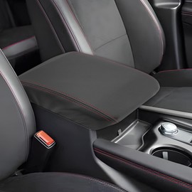 SXCY for 2020-2024 2025 Ford Explorer Armrest Cover for Ford Explorer 2025 Accessories 2024 2025 Explorer Center Console Cover 2024 2025 Explorer Middle Console Cover (Leather Cover Red Line)