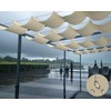 SunnyRoyal Beige 3'x12' Waterproof Pergola Shade Cover Retractable Sun Shade