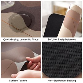 Curved Bath Mat for Round Shower, Super Absorbent Corner Bathroom Rug, Quick Dry Quadrant Curved Shower Mat with Non-Slip Bottom,D,45x100cm