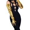 DooWay Shoulder Length Patent Leather Gloves for Women Costumes Party